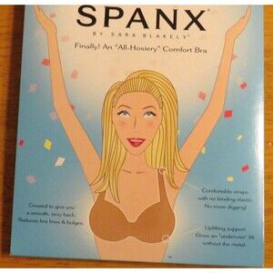 Spanx Bra-llelujah! All Hosiery Comfort Pullover Bra In Black Size 32C-D